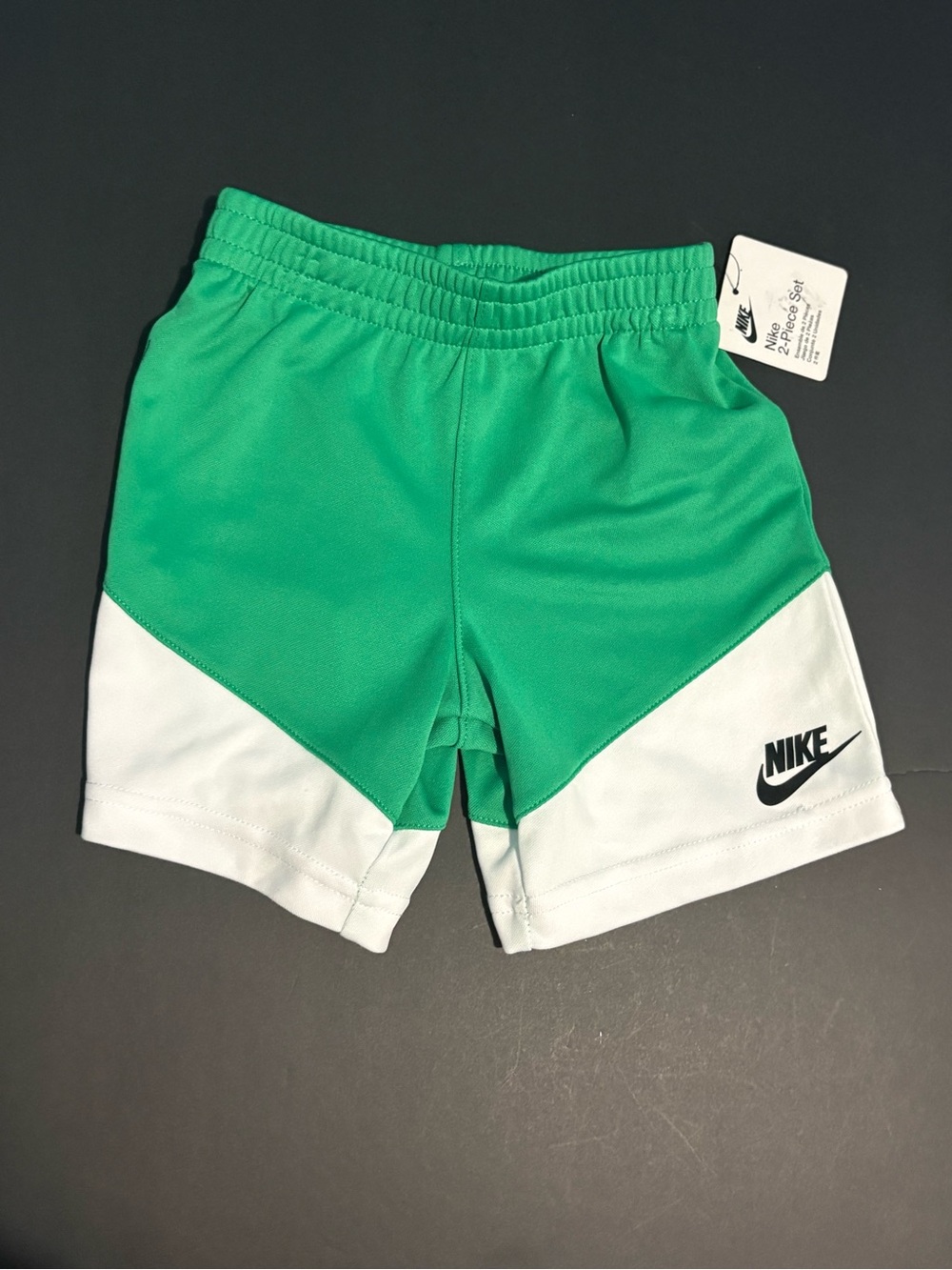 Nike Kids Green & White Sport Shorts